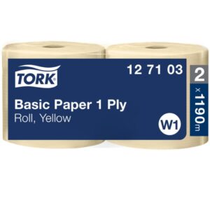 TORK W1 BASIC PAPPER GUL 1190M/RL 2 pack